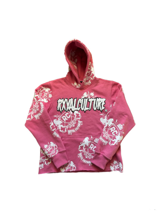 Cropped RxyalCulture Hoodie “Pink”